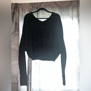 Cropped black sweater